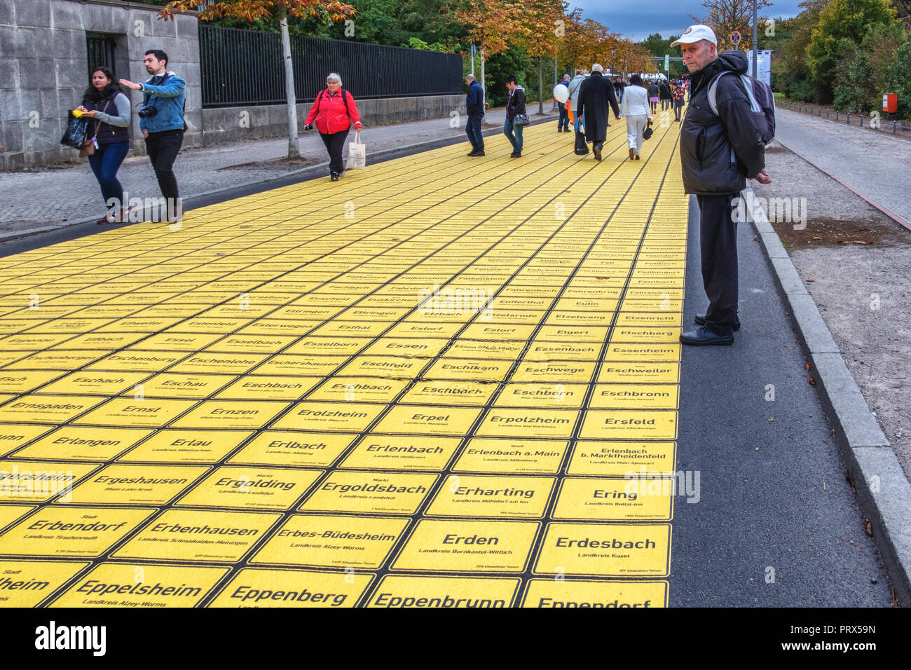 Germany Berlin Mitte 3 October 2018 Day Of German Unity Yellow