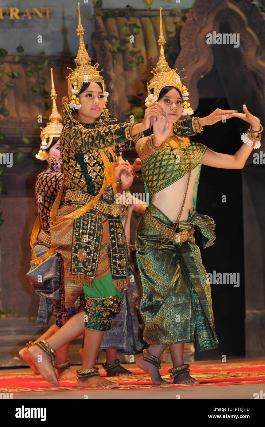 Traditional Apsara Dancers Siem Reap Cambodia Credit Kraig Lieb