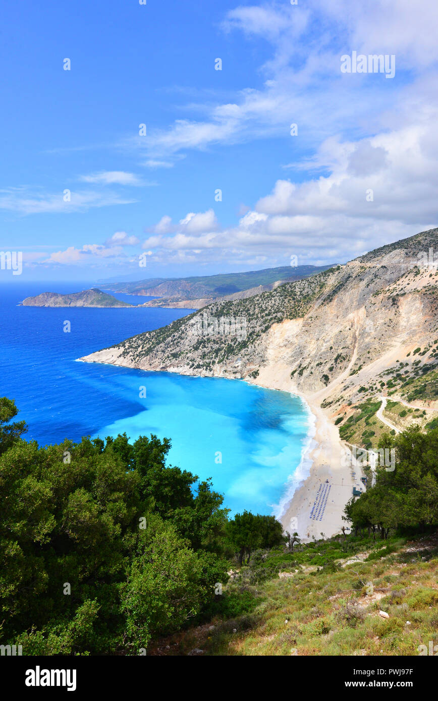 Famous Beach Mirtos On Kefalonia Island In Greece Stock Photo Alamy