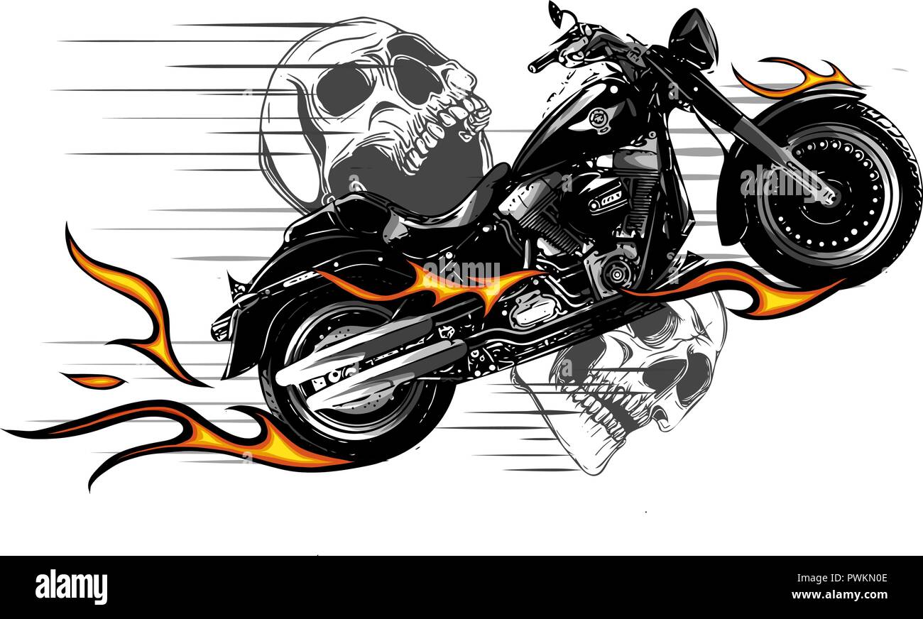 Chopper Bike Flames Hi Res Stock Photography And Images Alamy