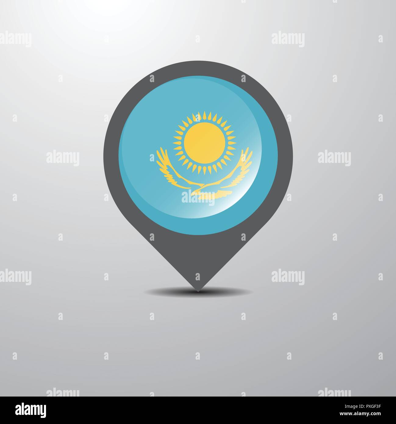 Kazakhstan Map Pin Stock Vector Image Art Alamy