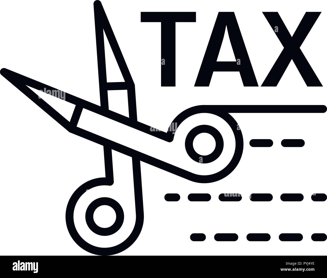 Tax Scissors Icon Outline Style Stock Vector Image Art Alamy