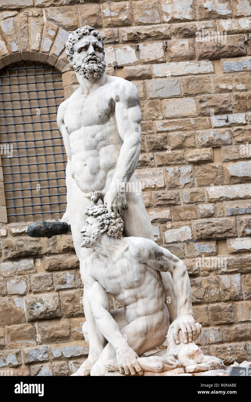 Statue Of Hercules And Cacus At The Palazzo Della Signoria In Florence