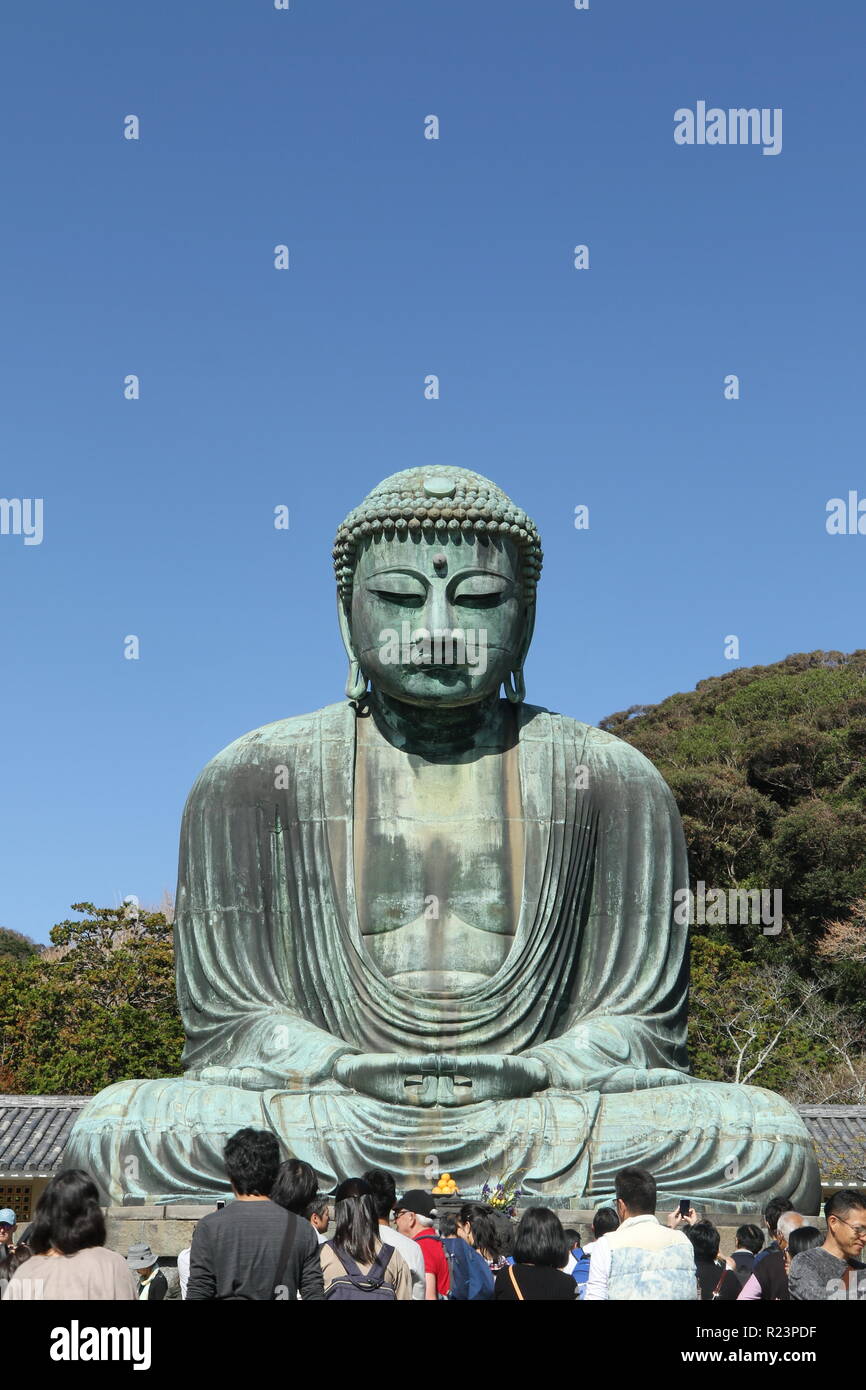 Daibutsu Great Buddha Statue At Kotoku In Temple Kamakura Kanagawa