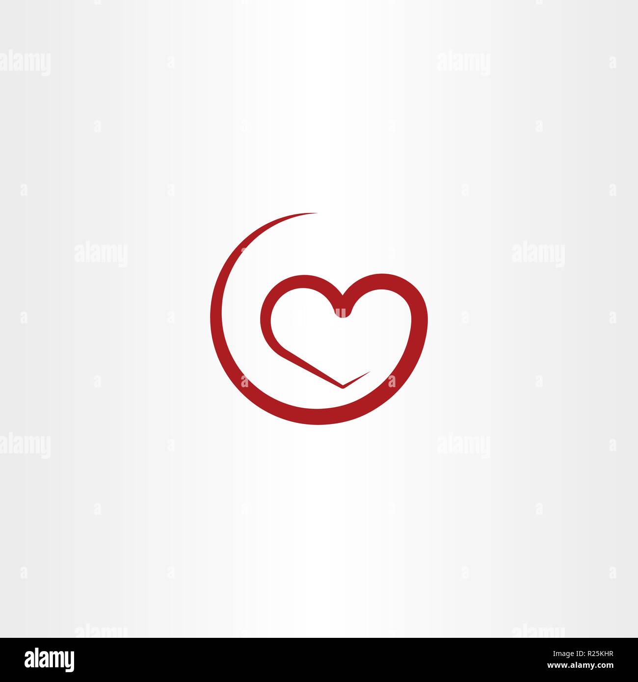 Simple Red Heart Illustration Vector Stock Vector Image Art Alamy