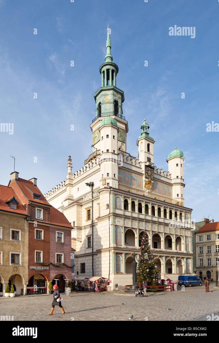 Poznan Poland Market Square Old Town Architecture Close To The