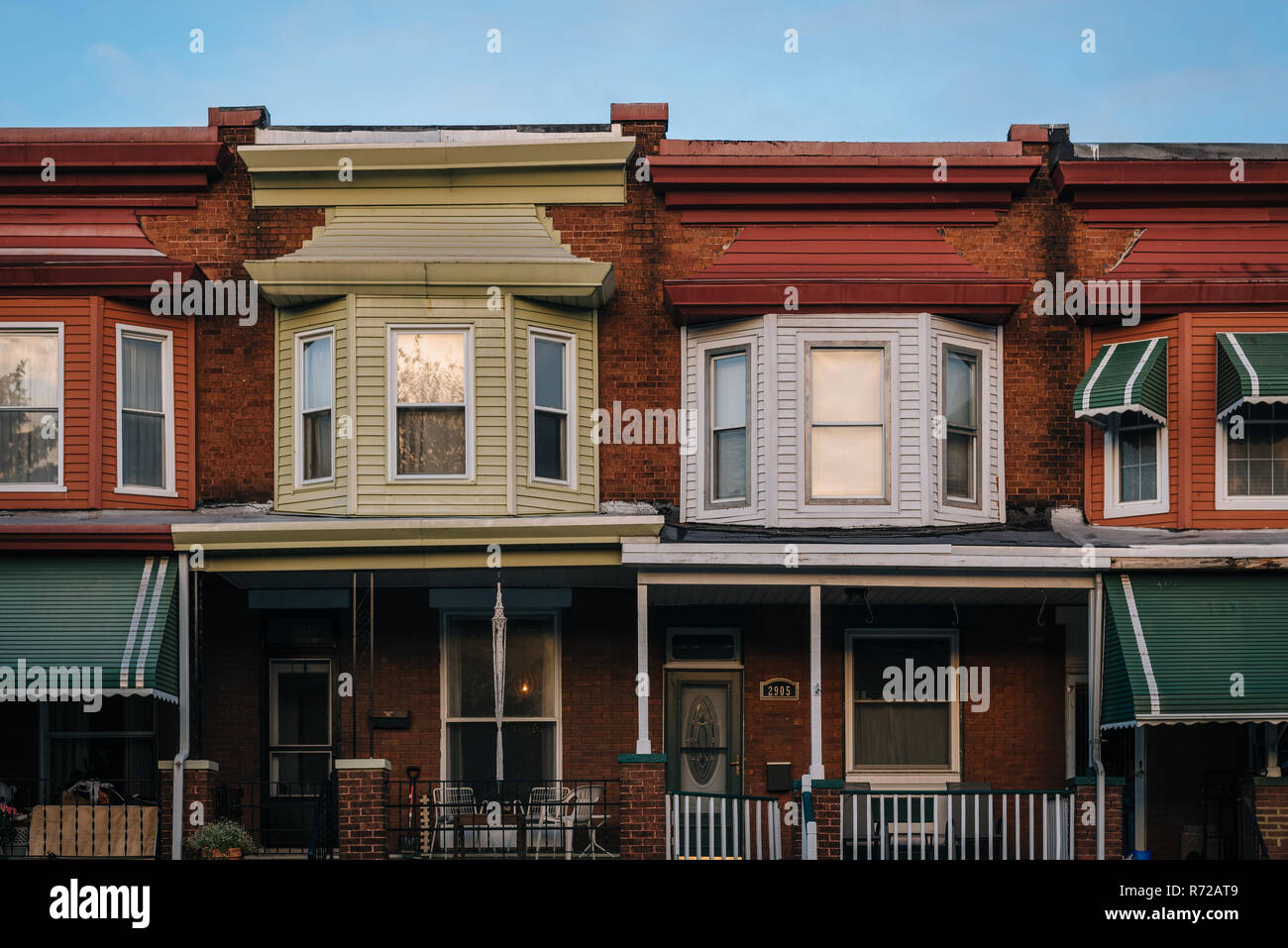 Row Homes In Remington Baltimore Maryland Stock Photo Alamy