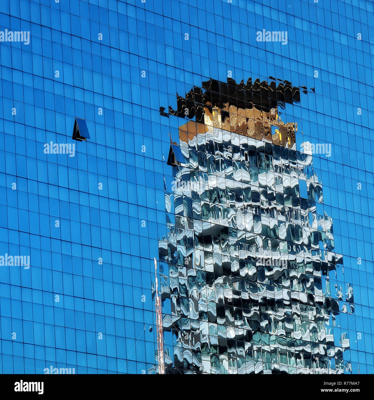 Reflection On Glass Building Stock Photo Alamy