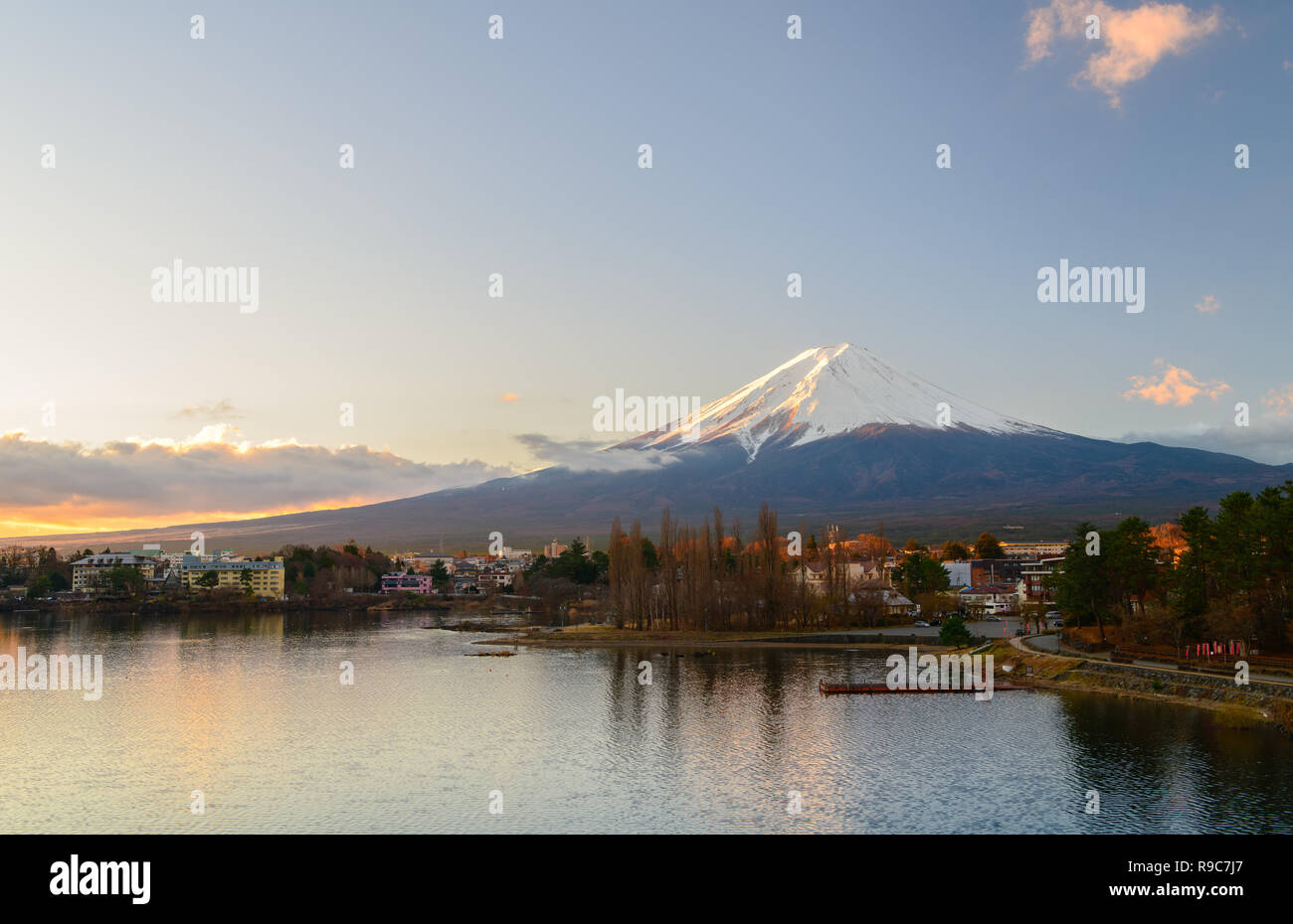 Landscape Of Fuji Mountain At Lake Kawaguchiko Iconic And Symbolic