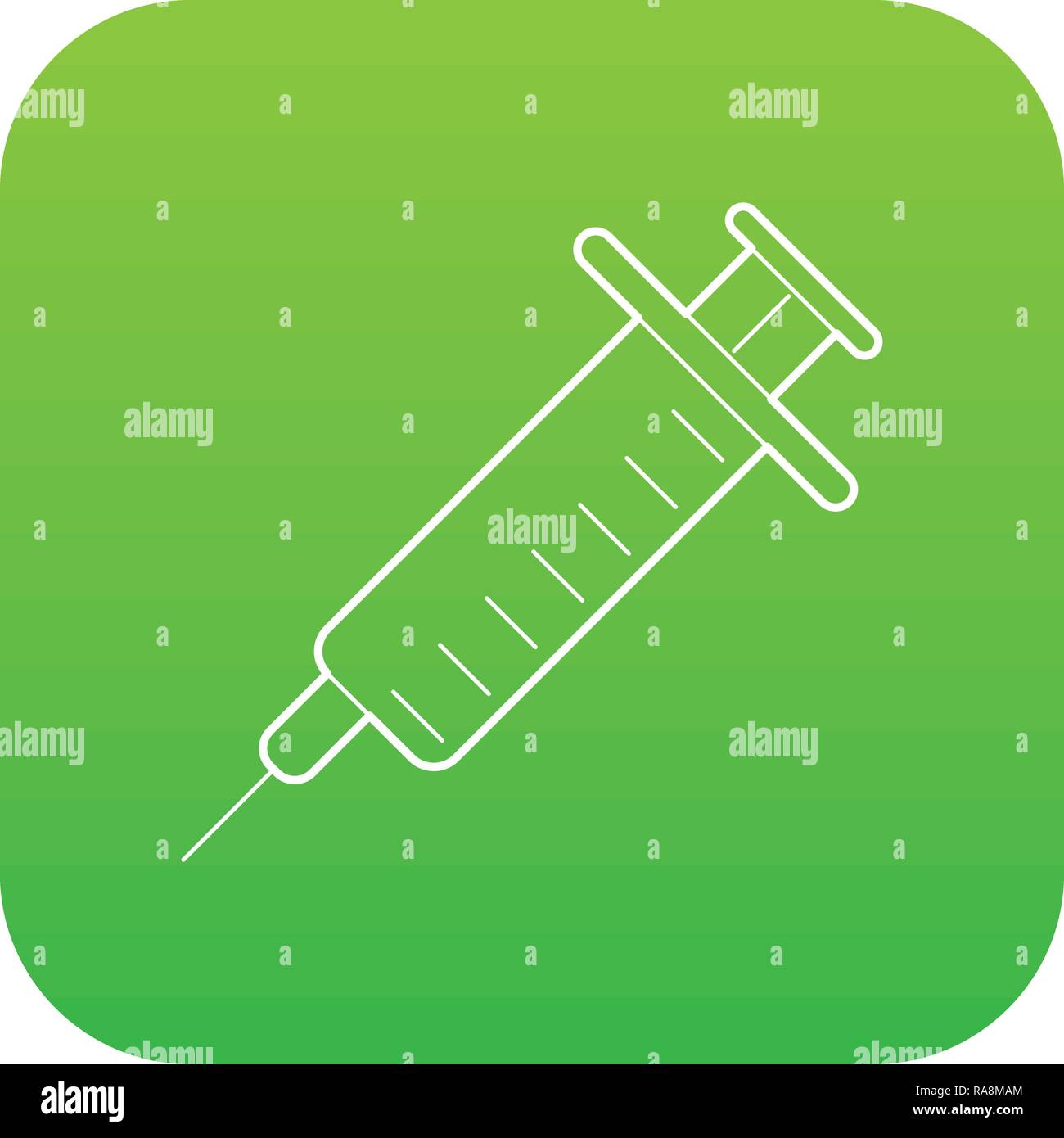 Syringe Icon Green Vector Stock Vector Image Art Alamy