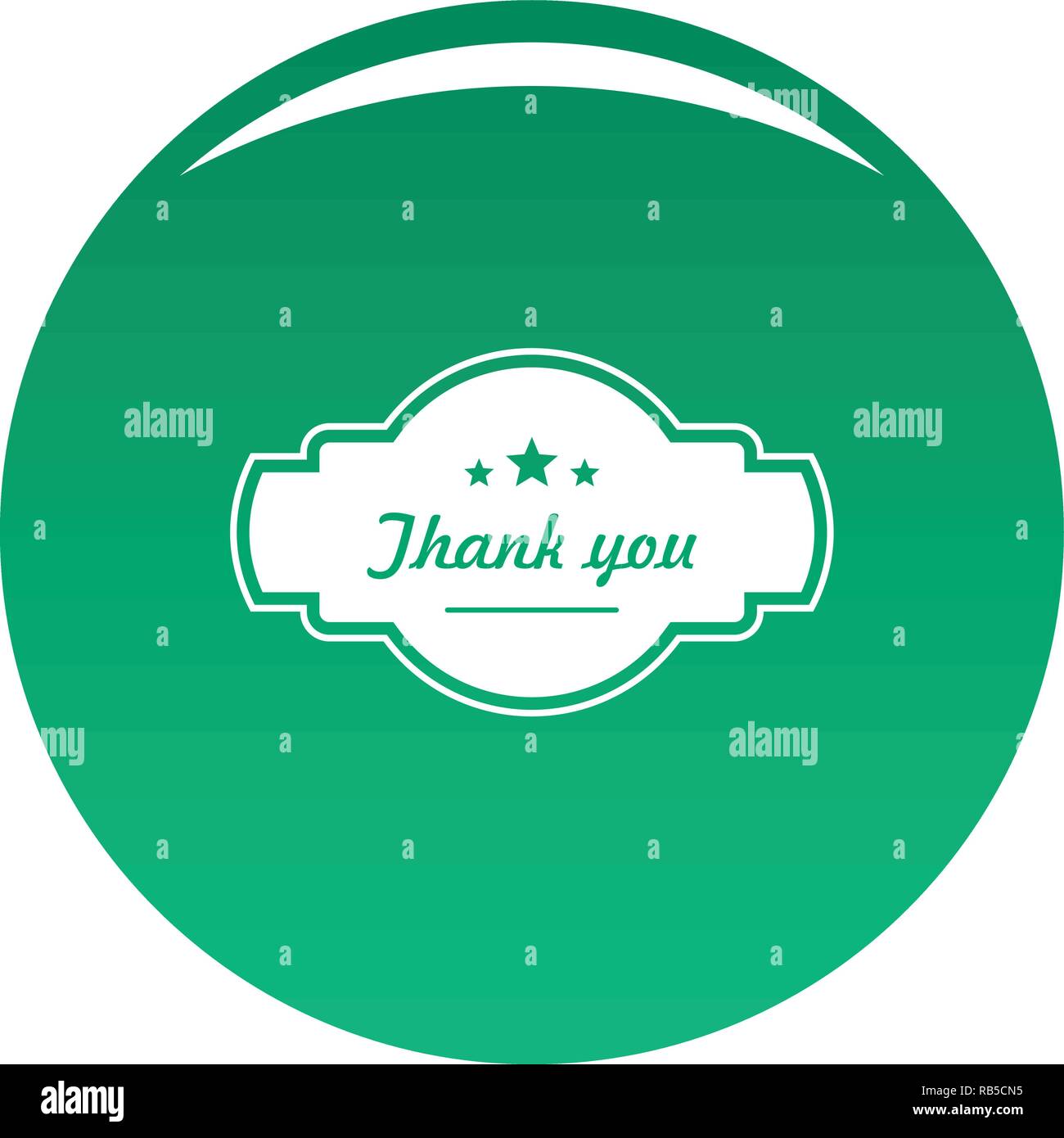 Thank You Label Icon Simple Illustration Of Thank You Label Vector