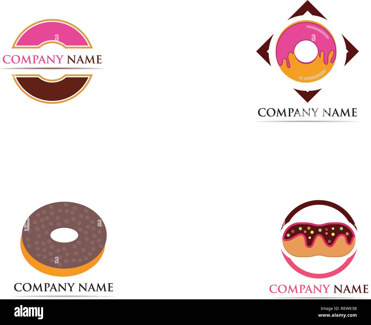 Donuts Logo Vector Template Stock Vector Image Art Alamy