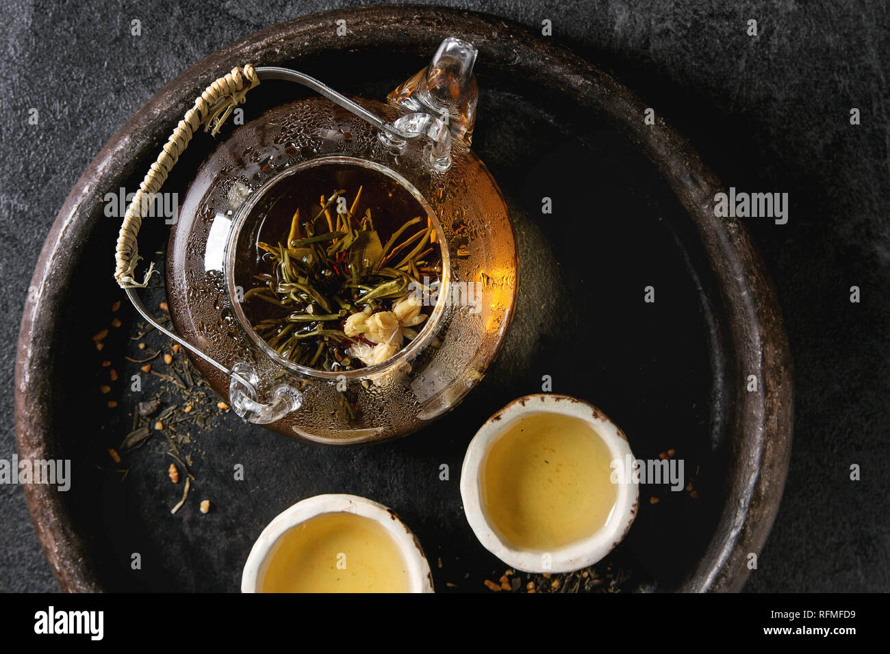 Hot Green Tea Stock Photo Alamy