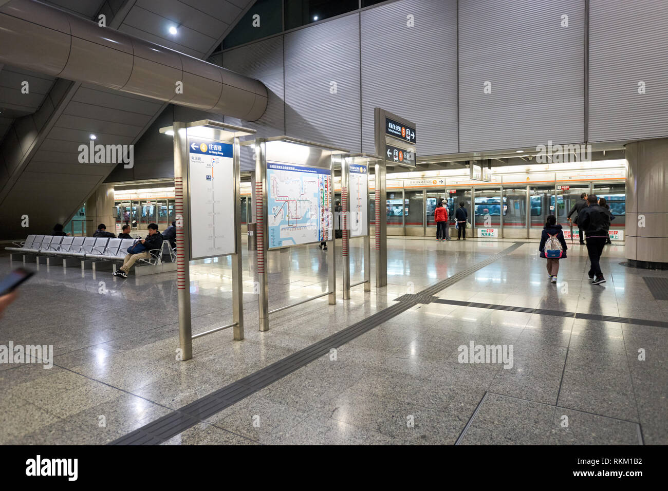 HONG KONG CIRCA JANUARY 2016 Inside MTR Station In Hong Kong MTR