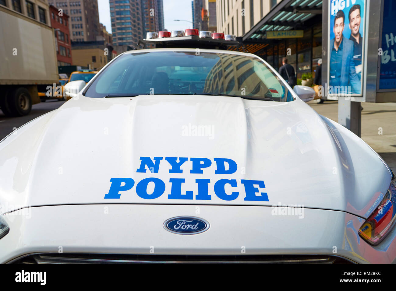 New York Circa March Close Up Shot Of A New York City Police