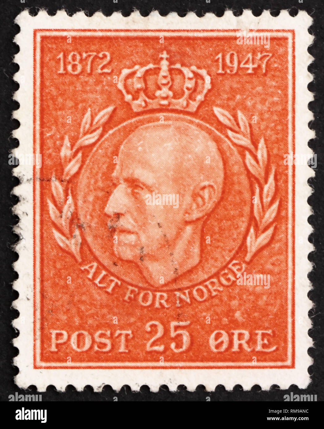 Norway Circa A Stamp Printed In The Norway Shows King Haakon