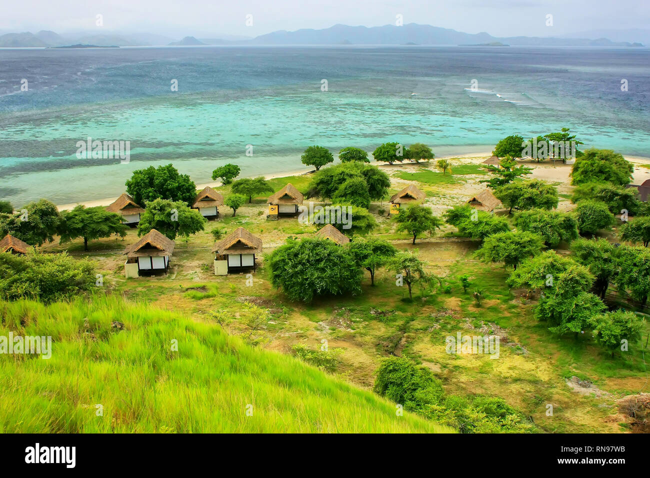 Small Resort On Kanawa Island In Flores Sea Nusa Tenggara Indonesia