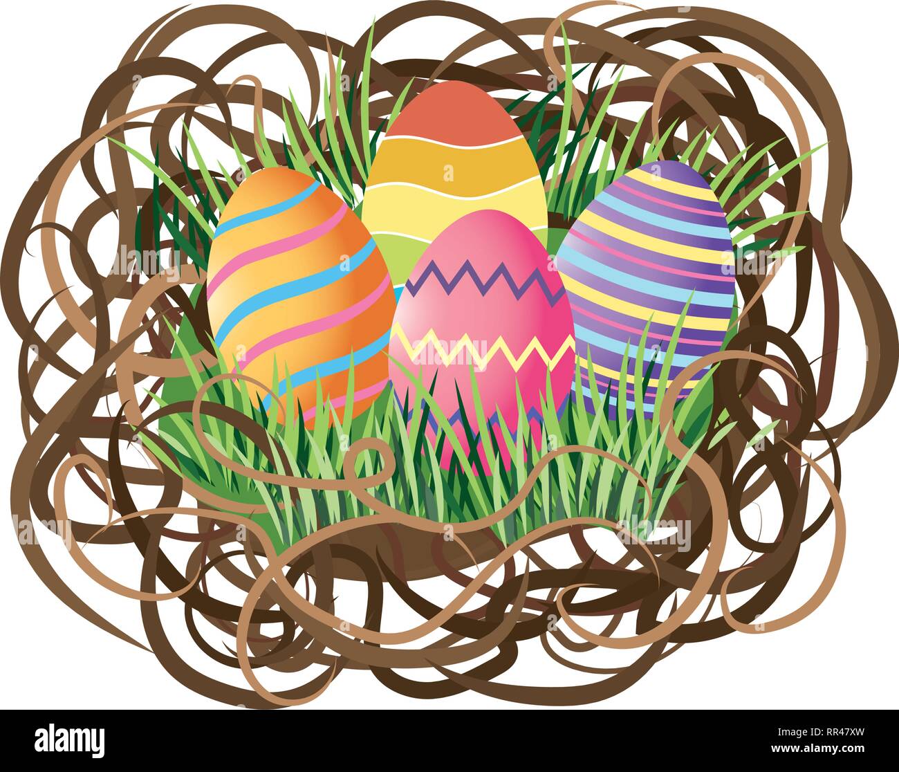 Easter Eggs Cartoon Stock Vector Image Art Alamy