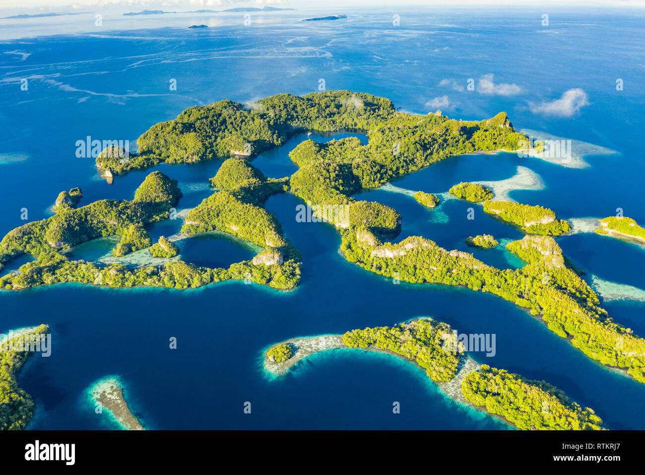 Aerial View Of Raja Ampat Islands West Papua Indonesia Pacific Ocean