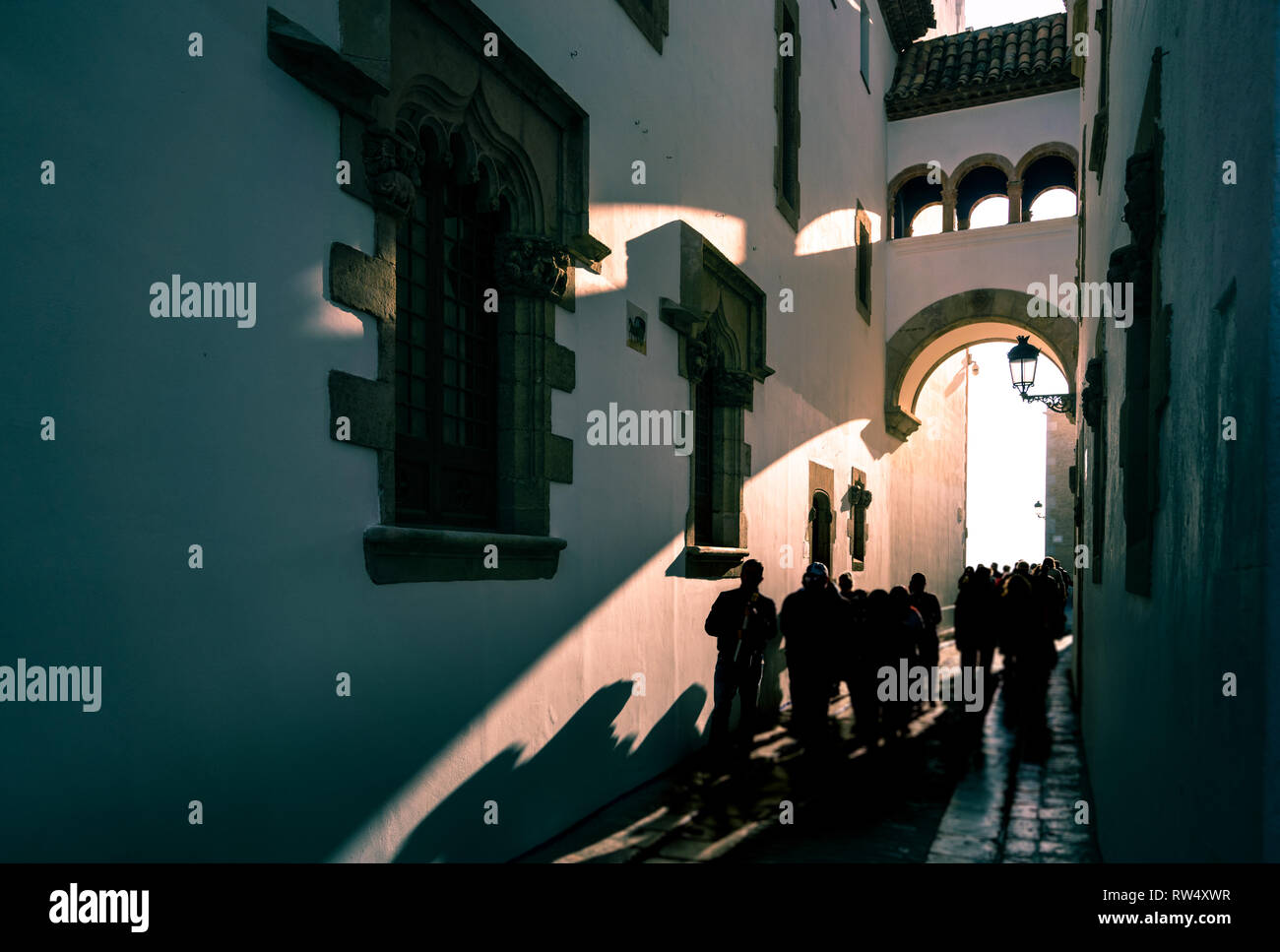 The Street Between Maricel Palace And Cau Ferrat Museum In The