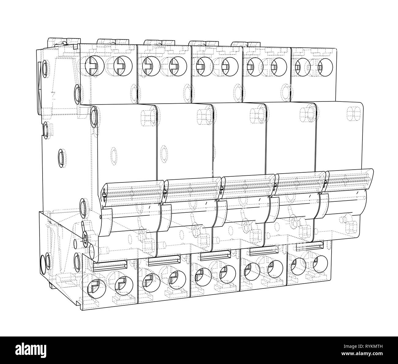 Automatic Circuit Breaker Concept Vector Stock Vector Image Art Alamy