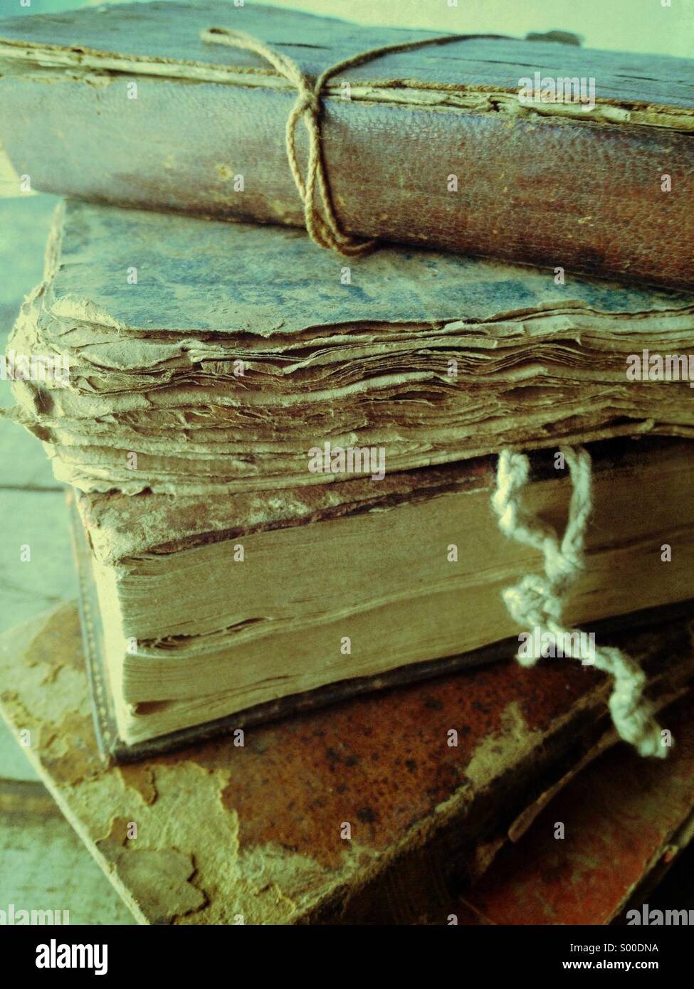 Vintage damaged books Stock Photo, Royalty Free Image 309797414 Alamy