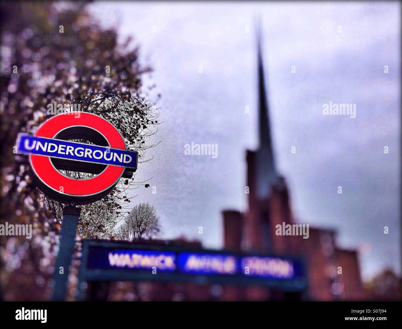 Warwick Avenue Underground station, West London, UK Stock Photo