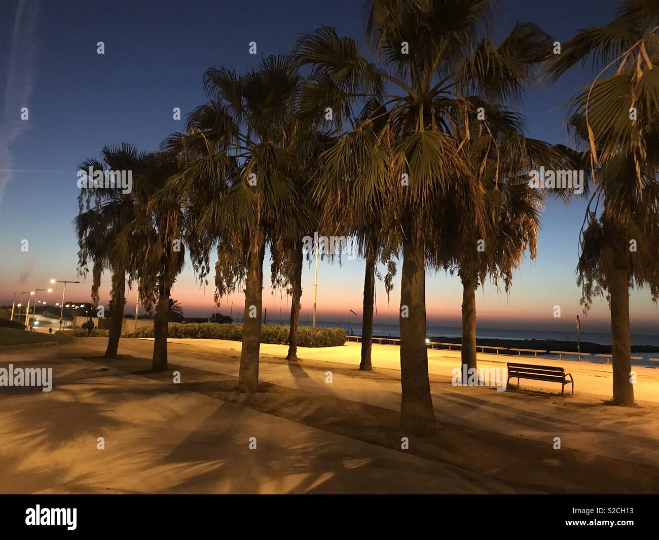 Barcelona At Sunrise Stock Photo Alamy