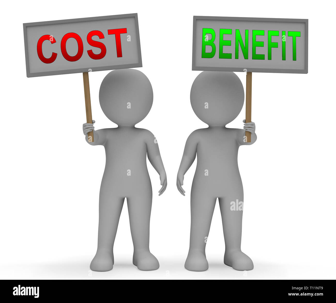 Cost Vs Benefit Sign Means Comparing Price Against Value Return On