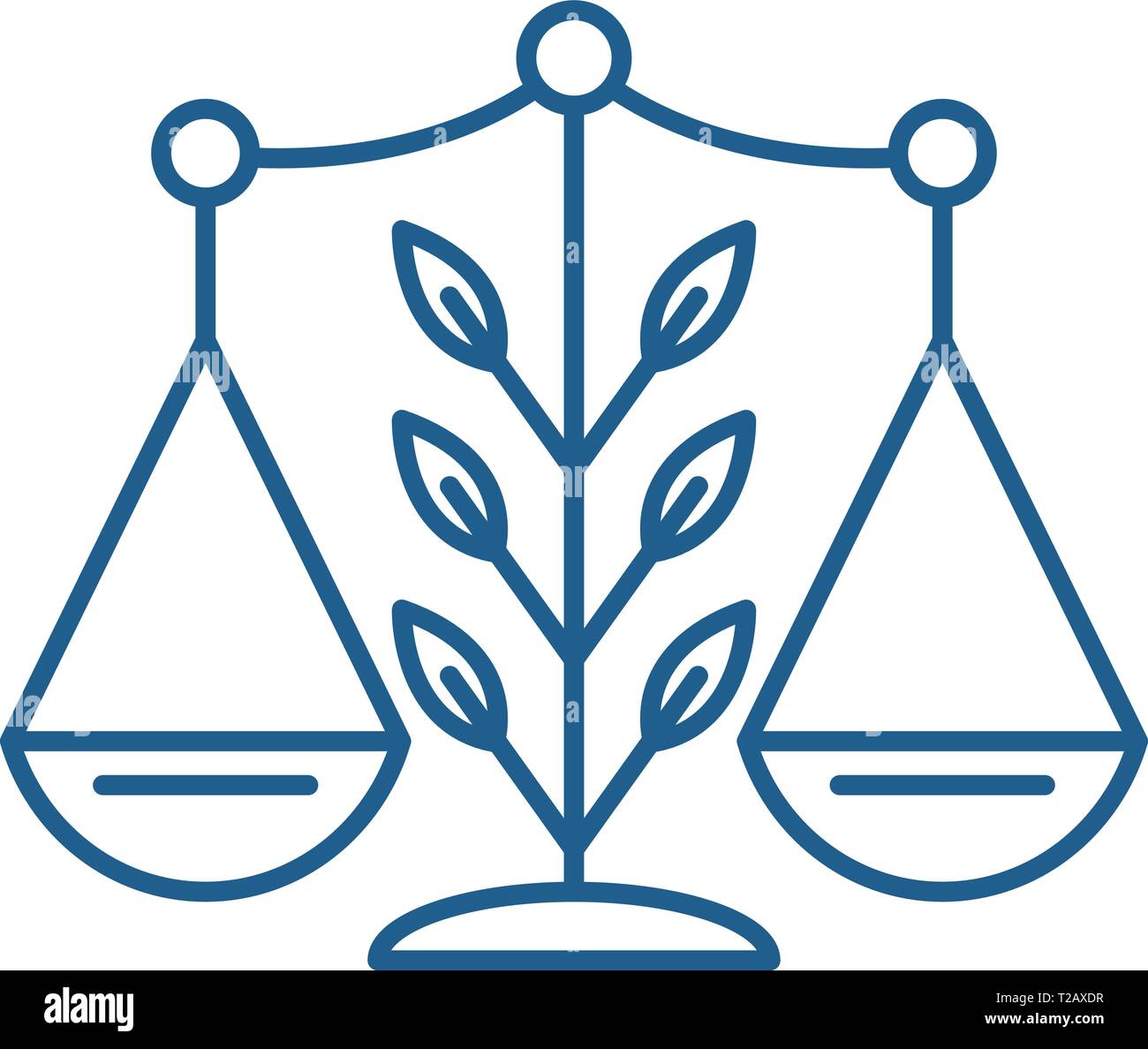 Growing Law Line Icon Concept Growing Law Flat Vector Symbol Sign