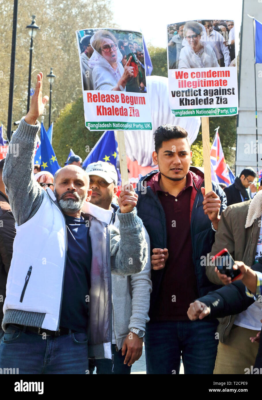 Protesters Are Seen Holding Placards During The Demonstration