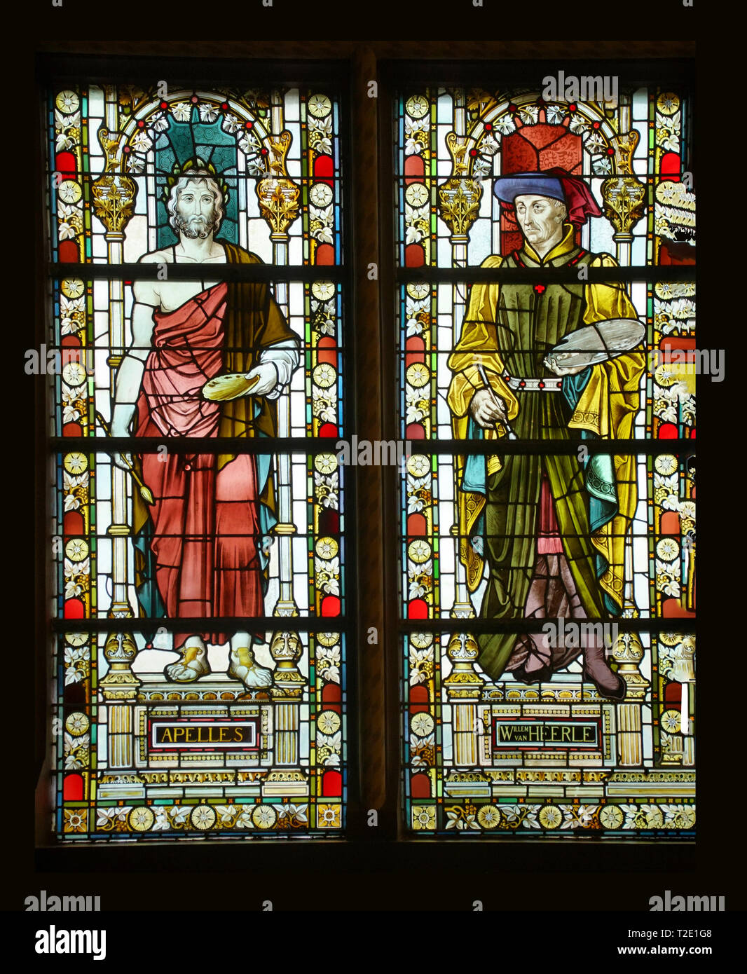 Amsterdam Netherlands Dec Stained Glass Windows Of Great