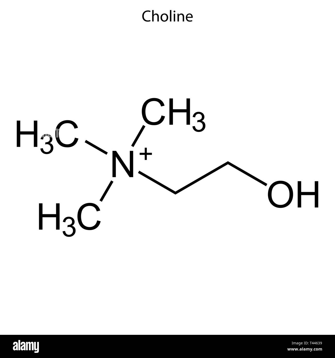 Skeletal Formula Of Choline Chemical Molecule Stock Vector Image Art