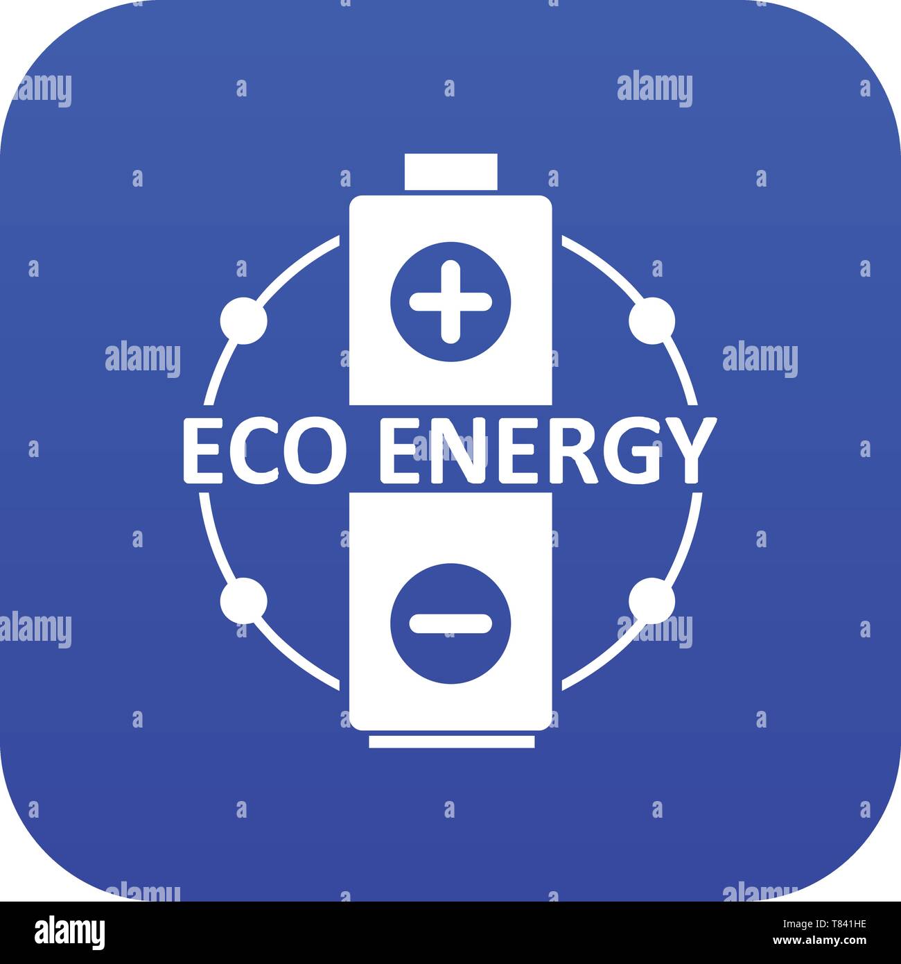 Eco Battery Icon Blue Vector Stock Vector Image Art Alamy