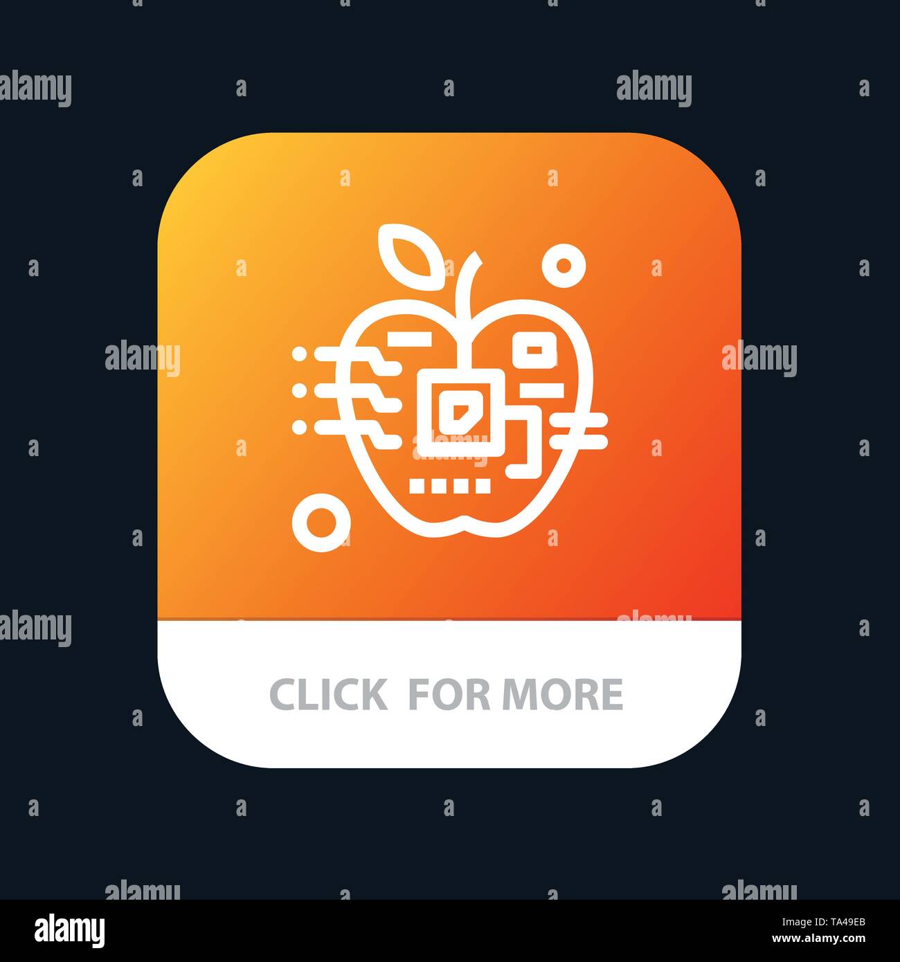 Apple Artificial Biology Digital Electronic Mobile App Button