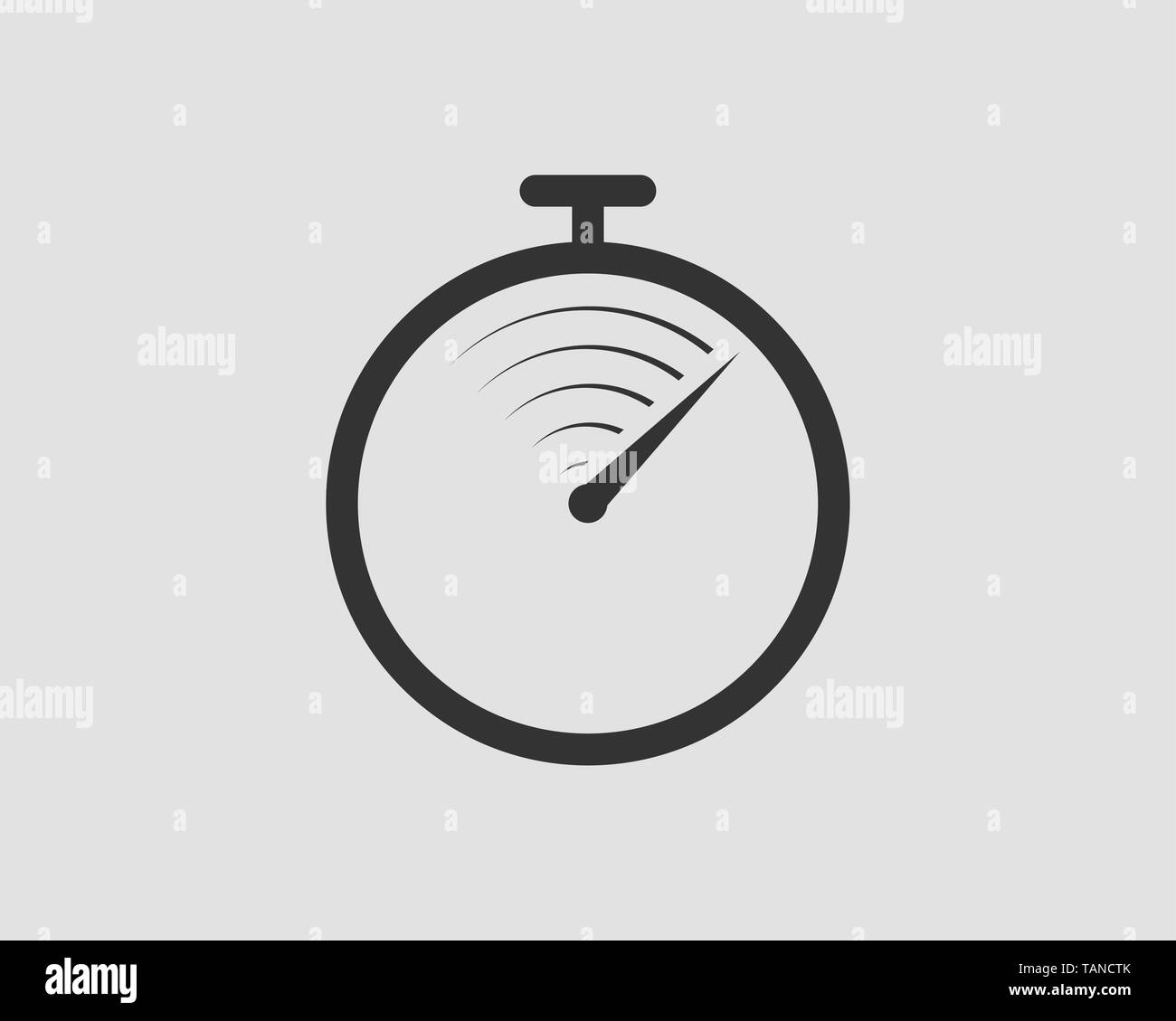 Timer Icon Stop Watch Vector Pictogram Stopwatch Isolated On White