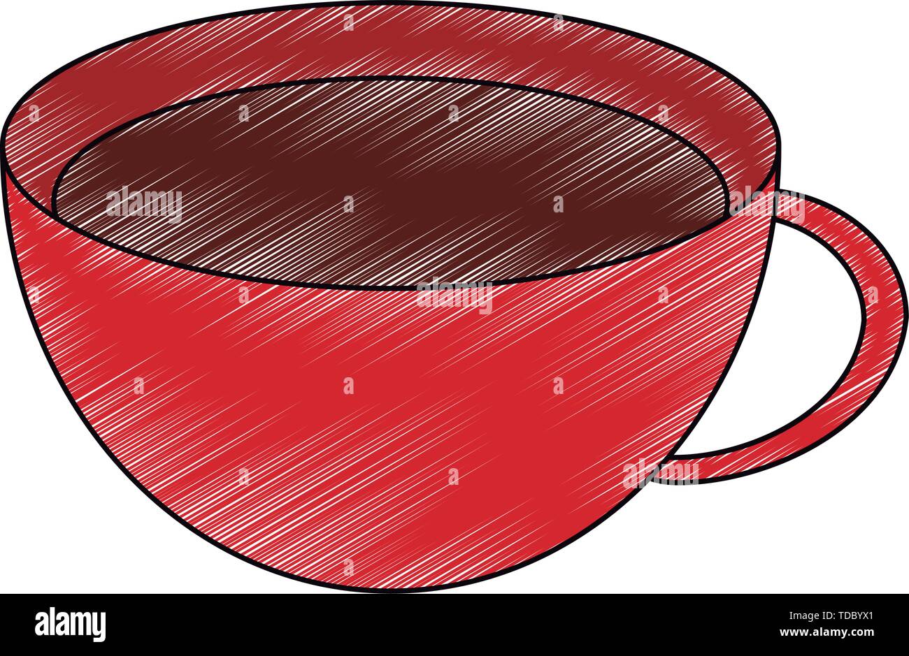 Hot Coffee Cup Scribble Stock Vector Image Art Alamy