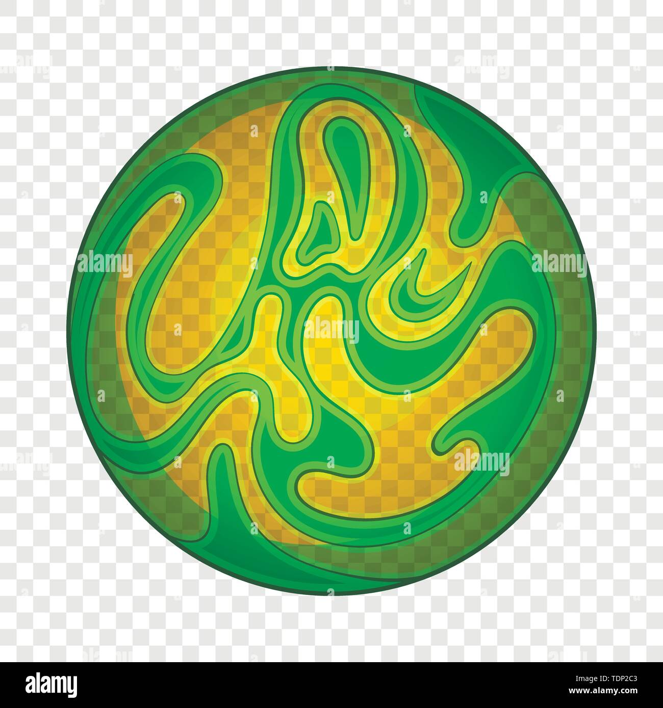 Green Planet Icon Cartoon Style Stock Vector Image Art Alamy