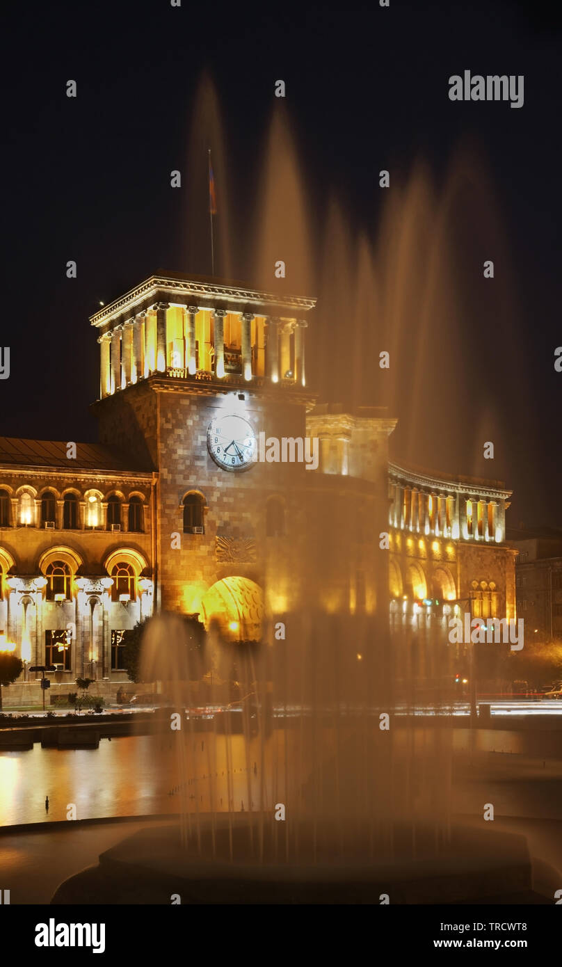 Fountain On Republic Square In Yerevan Armenia Stock Photo Alamy