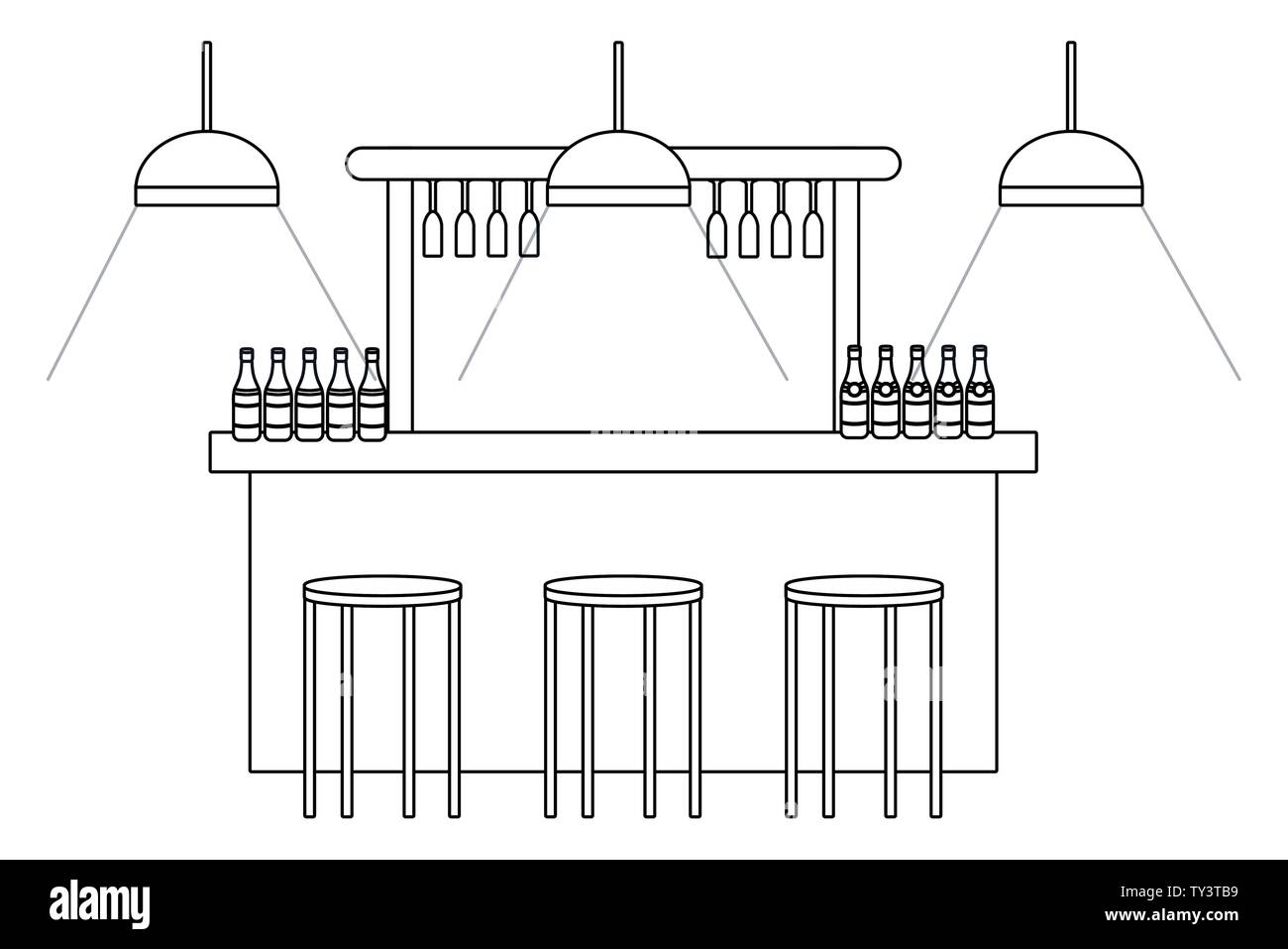 Room Of A Bar Design Pub Disco Nightclub Alcohol Drink Party And