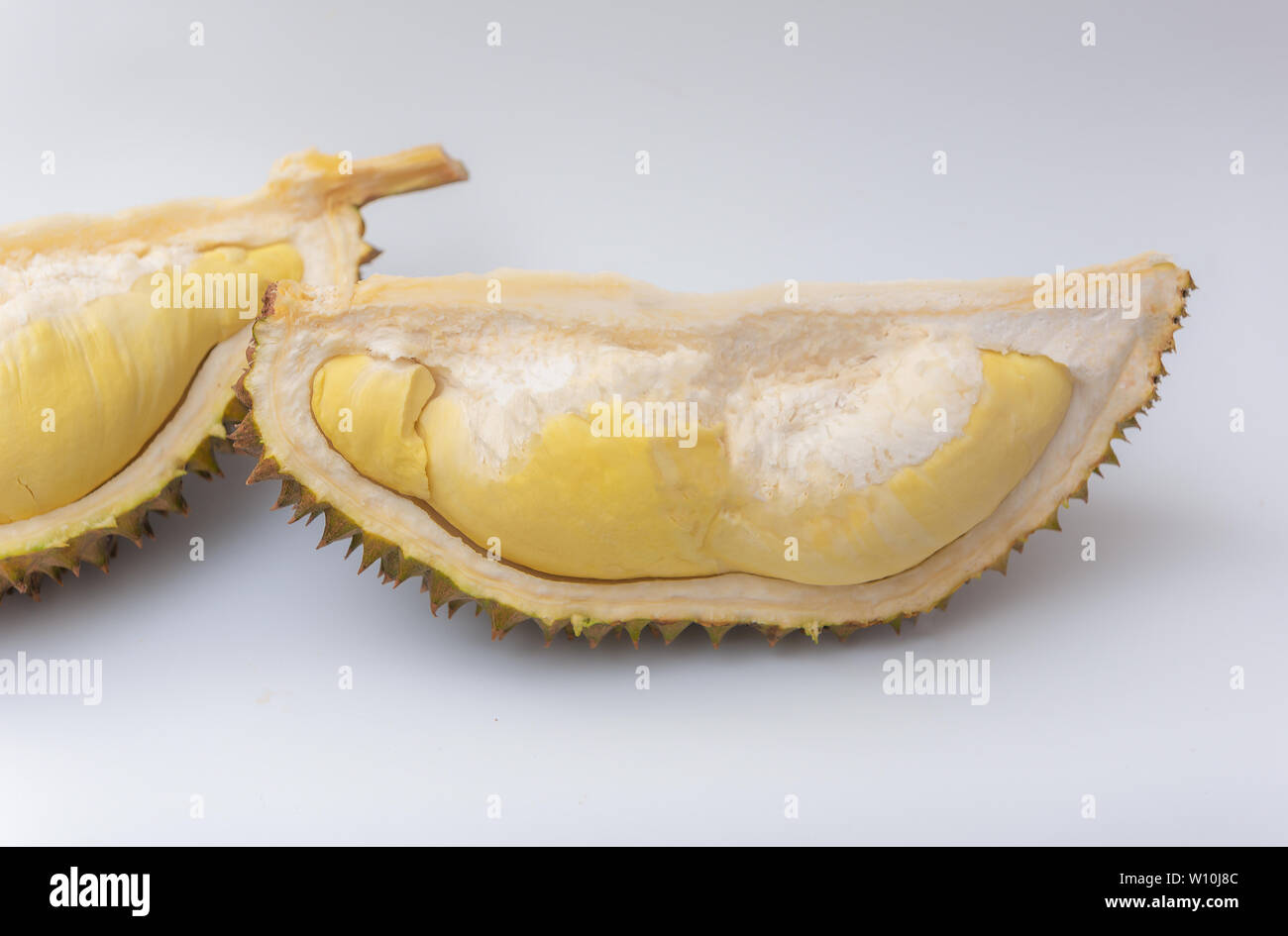 Ripe Durian Fruit On White Background Stock Photo Alamy