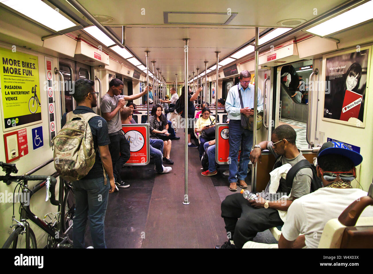 Subway In Los Angeles California USA Stock Photo Alamy