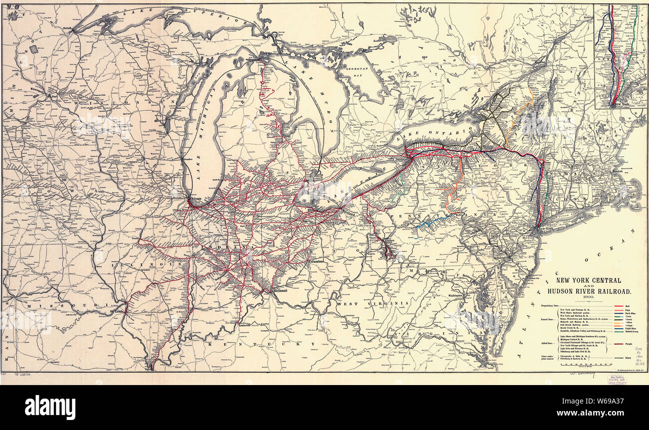 Railroad Maps New York Central And Hudson River Railroad Rebuild