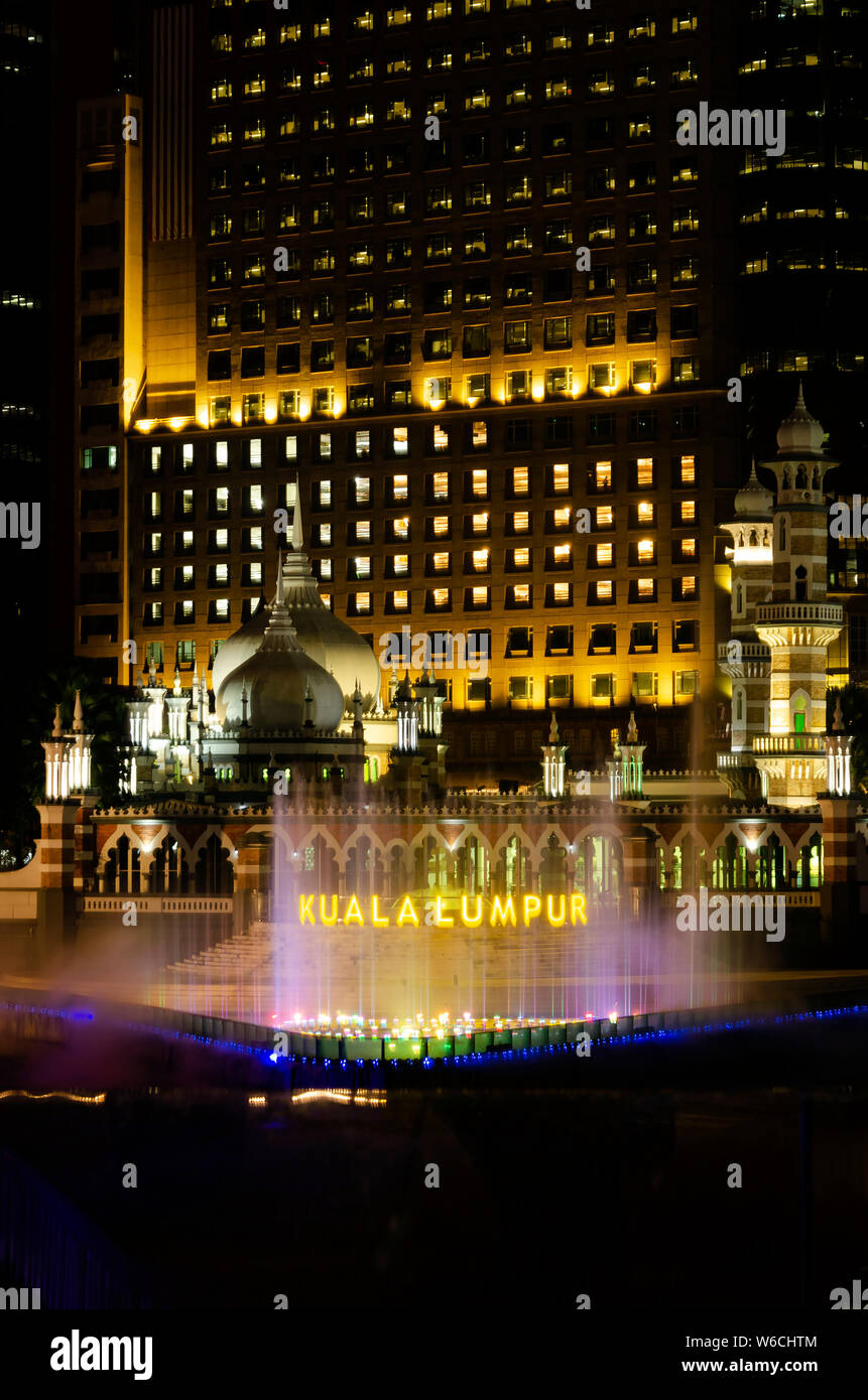 Jamek Mosque Landmark In River Of Life Area Of Kuala Lumpur City