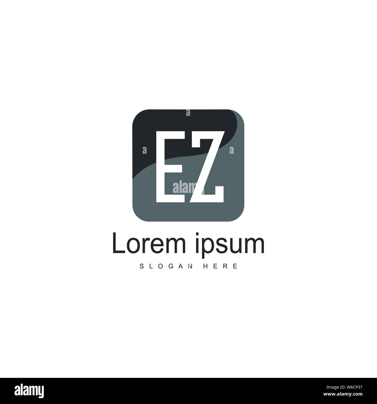 Initial Ez Logo Template With Modern Frame Minimalist Ez Letter Logo