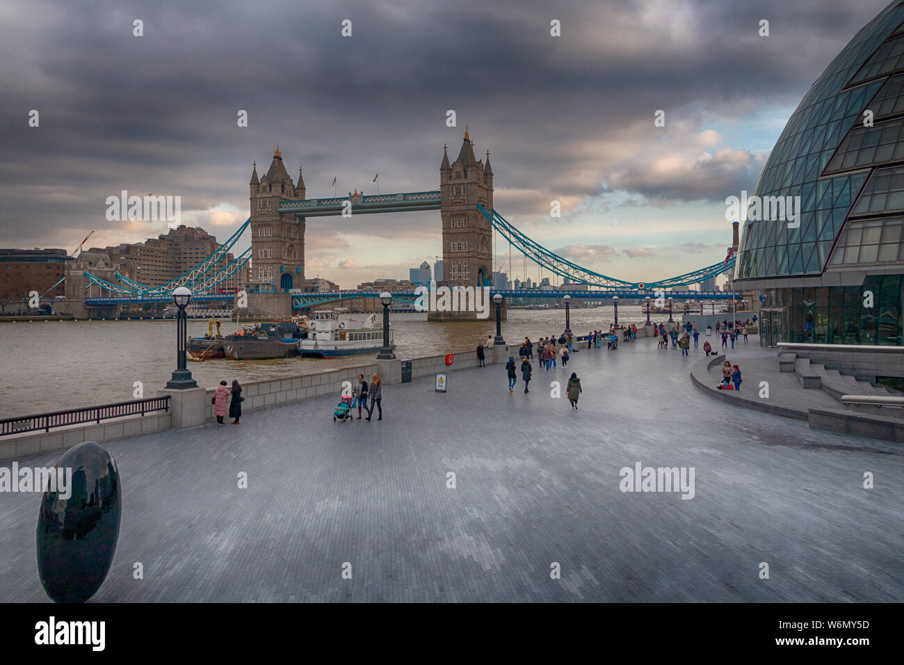 Tower Bridge And City Hall Stock Photo Alamy