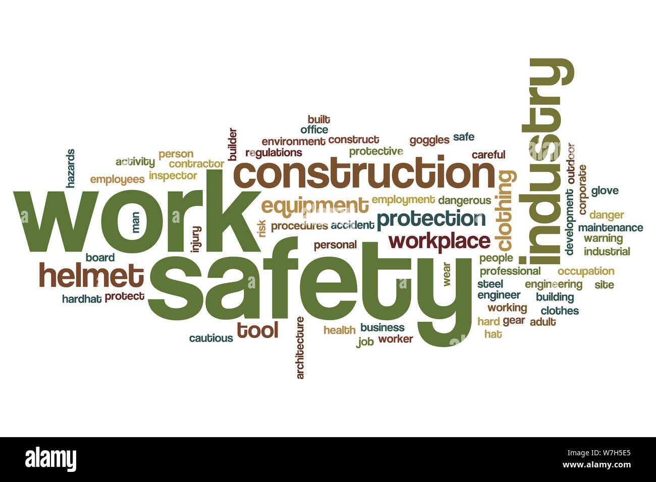 Work Safety Word Cloud Concept Stock Photo Alamy