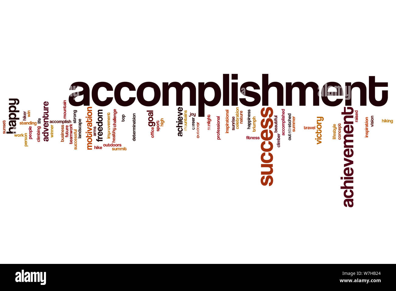 Accomplishment Word Cloud Concept Stock Photo Alamy