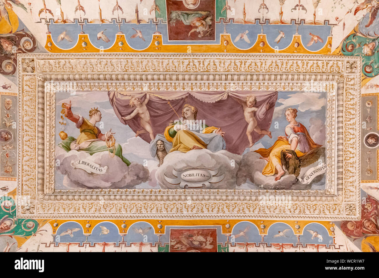 Fresco From The Hall Of The Nobility Stanza Della Nobilta Villa D