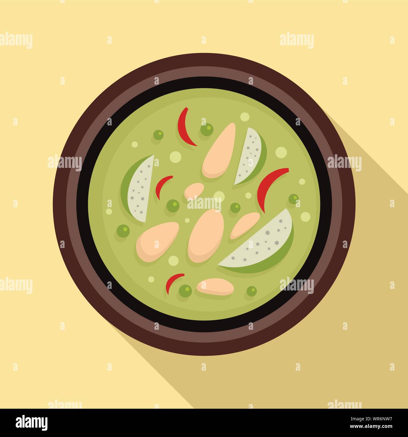 Thai Food Icon Flat Illustration Of Thai Food Vector Icon For Web